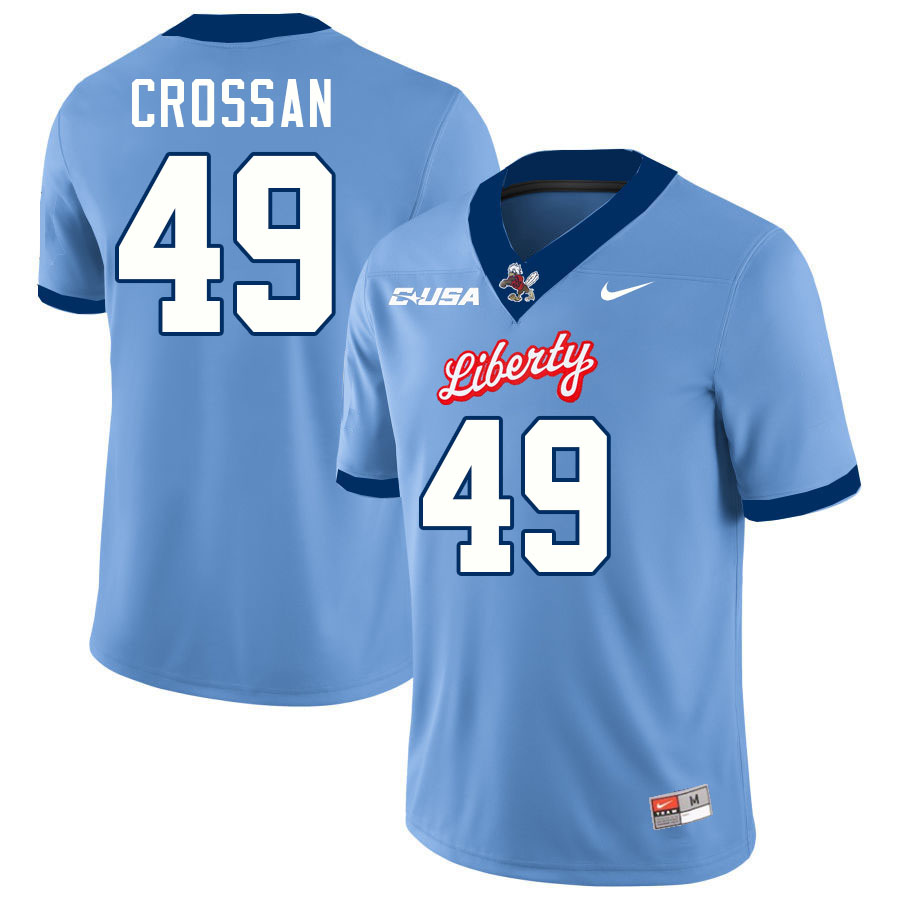 Liberty Flames #49 Sam Crossan College Football Jerseys Stitched-Light Blue